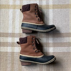 Sorel Slimpack II Lace Boot Burro/Cattail Size 7.5